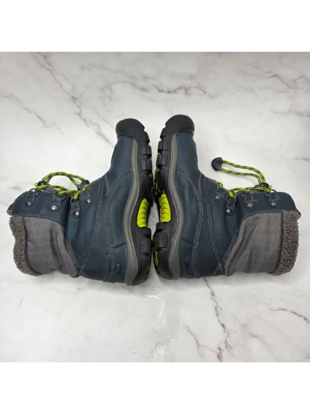 Keen Basin WP Blue Winter Snow Boots Waterproof Fleece Lined Kids Boys 2